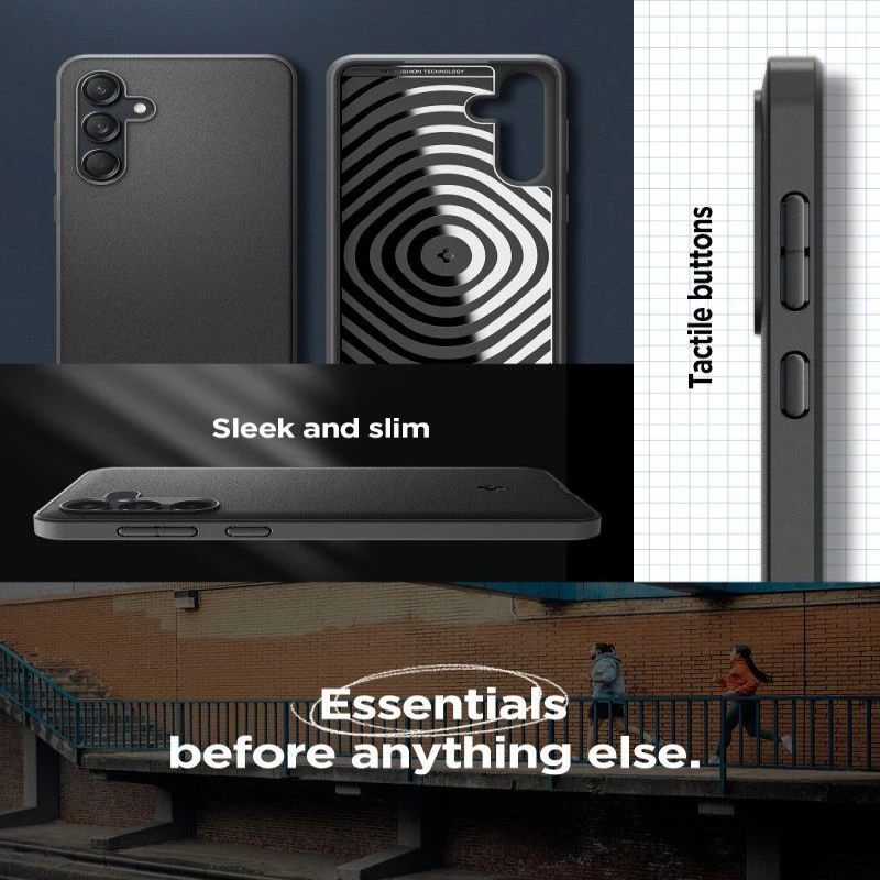 Spigen Essential SandBlast Case do Samsung Galaxy M55 5G - Matte Black