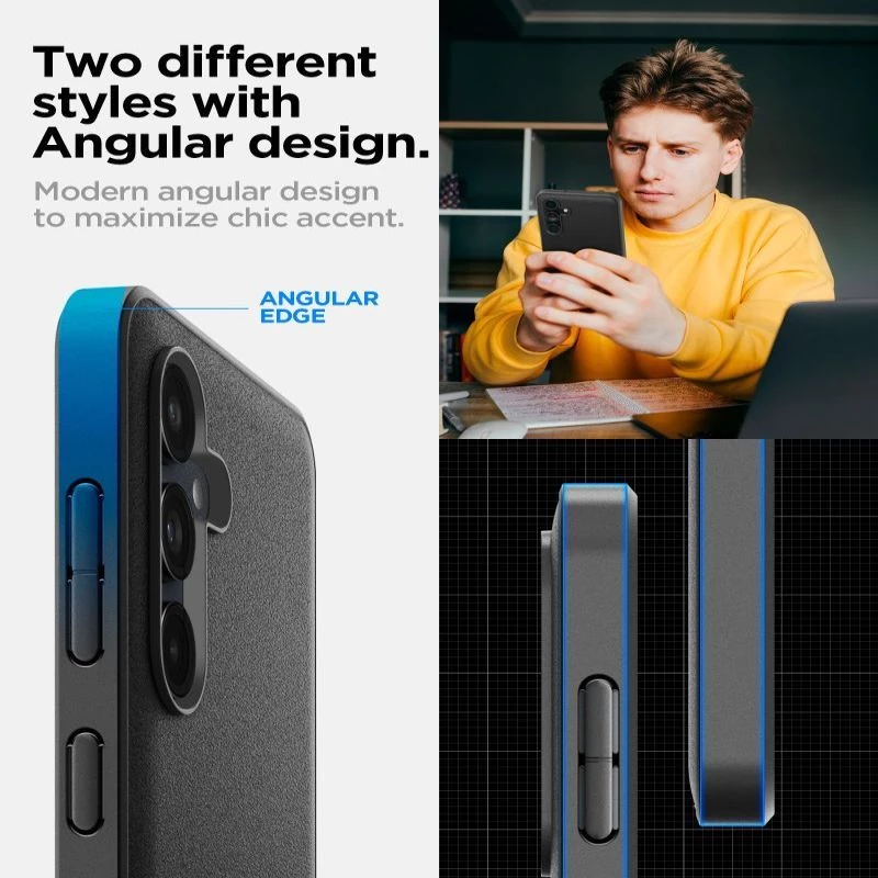 Spigen Essential SandBlast Case do Samsung Galaxy M55 5G - Matte Black