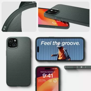 Spigen Liquid Air Case do iPhone 15 - Abyss Green