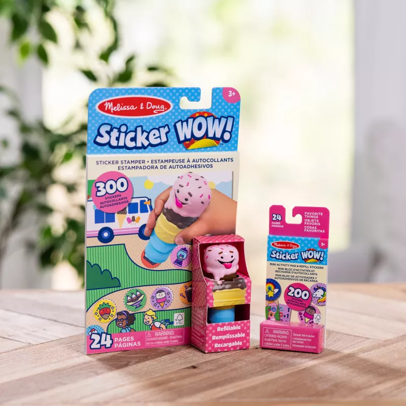 Spin Master Melissa & Doug Sticker WOW! Ice Cream Sticker Stamper & Activity Pad