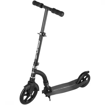 Spokey Agent 929389 Hulajnoga dla dzieci - rama aluminiowa, kółka PU 120 mm, łożyska ABEC-5, składana, regulowana na 3 wysokości, max 50 kg, czerwona