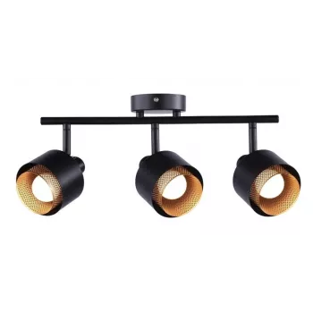 Spot Light Gote 3XE14 - Matowa czerń, 3-światłowy sufitowy reflektor punktowy, E14, regulowane głowice, do wnętrz