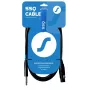 SSQ Cable XZJM1 - Przewód audio 6,35mm TS Męski do XLR 3-pin Żeński, 1m, Czarny