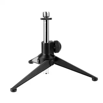 SSQ DS1 Podstawka biurkowa pod mikrofon - Czarny, stal i żeliwo, regulacja wysokości 230-350 mm, gwint 3/8 inch z adapterem na 5/8 inch