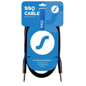 SSQ JMPJMP7 - Przewód instrumentalny 6,35mm TS Mono Jack - 7m, Czarny