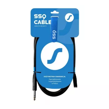 SSQ JSG3 - Przewód audio 3.5mm na 6.3mm stereo jack, 3m, czarny