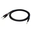SSQ JSJM2 SS-1453 Przewód Jack Stereo - 2x Jack Mono 2 m Czarny