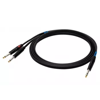 SSQ JSJM2 SS-1453 Przewód Jack Stereo - 2x Jack Mono 2 m Czarny