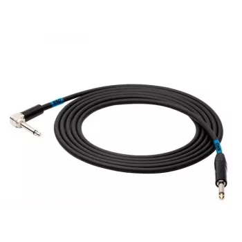 SSQ SS-1439 Przewód Jack Mono - Jack Mono (kąt 90 stopni) 1 m Czarny