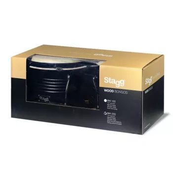 Stagg BW 200 BK Drewniane Bongosy - 6.5 inch i 7.5 inch Siam Oak, czarne
