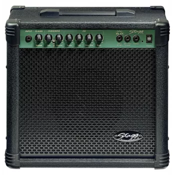 Stagg S20GA 20-Watt 2-Kanałowy Wzmacniacz Gitarowy Combo z 8-calowym Głośnikiem i Pogłosem