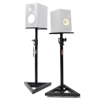 STAND4ME MON 1 MKII Zestaw 2 stojaków pod monitory - regulacja wysokości teleskopowa 800-1300 mm, stal, czarny, obciążenie 20 kg