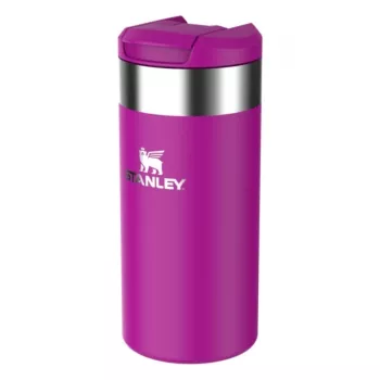 STANLEY 1913 AeroLight Transit Mug 0,35L Fioletowy - Termosowy kubek podróżny z podwójnymi ściankami i izolacją próżniową, szczelna pokrywka DrinkLock, 6h ciepłe / 12h zimne, ultralekka stal nierdzewna