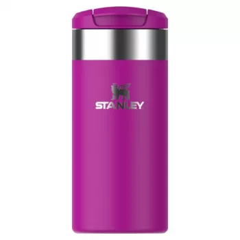 STANLEY 1913 AeroLight Transit Mug 0,35L Fioletowy - Termosowy kubek podróżny z podwójnymi ściankami i izolacją próżniową, szczelna pokrywka DrinkLock, 6h ciepłe / 12h zimne, ultralekka stal nierdzewna