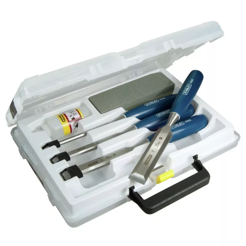 Zestaw 6 dłut do drewna Stanley 5002 Series w plastikowym etui