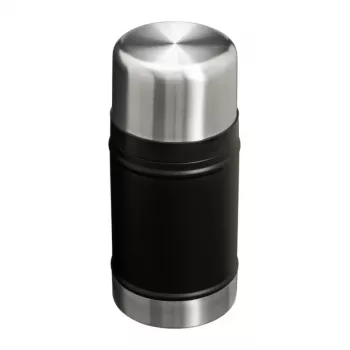 STANLEY Classic Legendary Food Jar 0,71L Matowa Czerń z izolowaną pokrywką-miską i sporkiem