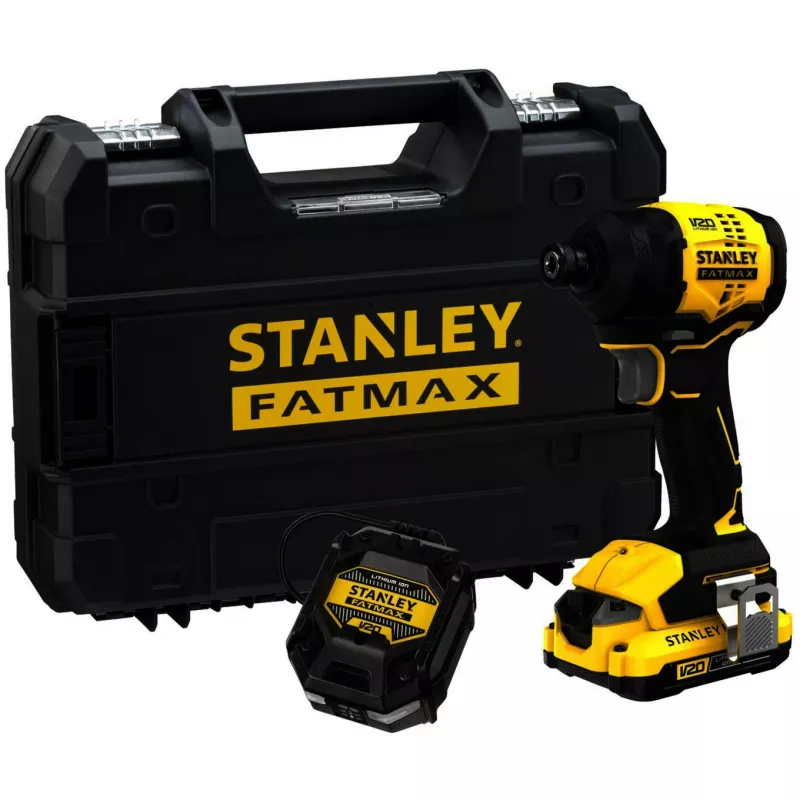 STANLEY Akumulatorowy klucz udarowy SFMCF811D1T-QW, 18V, 2,0Ah Li-Ion, czarno-żółty, walizka Pro-Stack