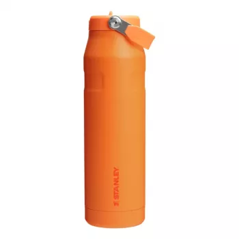 STANLEY IceFlow Bottle Flip Straw 2.0 1,06L Pomarańczowy - Szczelna pokrywka ze słomką, dwuścienna próżniowa stalowa butelka termiczna