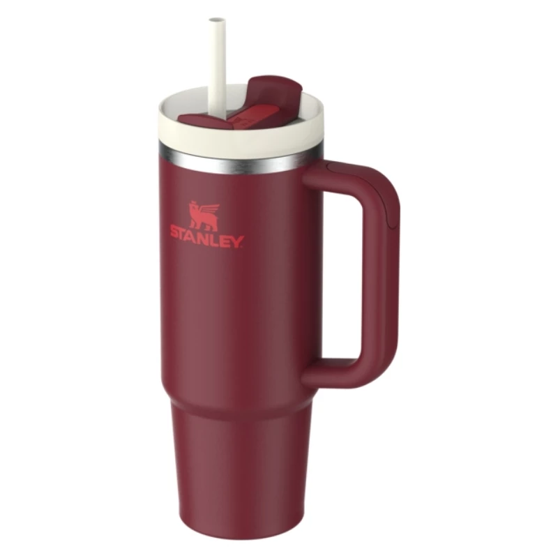 Kubek termiczny STANLEY Quencher H2.0 FlowState 0,89 l ciemnoczerwony ze słomką