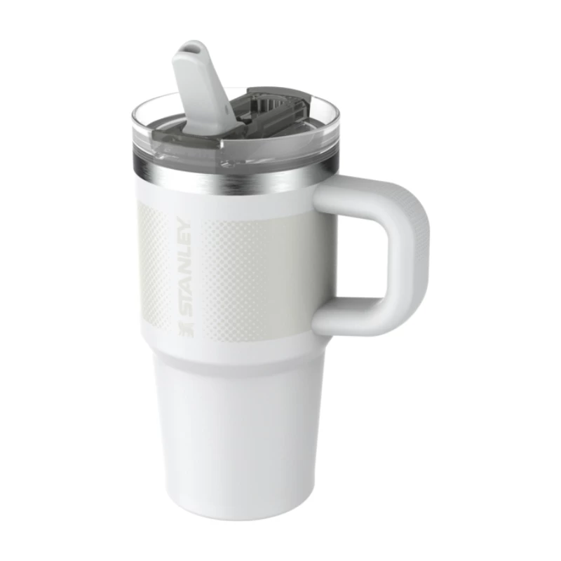 Kubek termiczny STANLEY Quencher ProTour ze słomką Flip Straw 0,59 l Biały