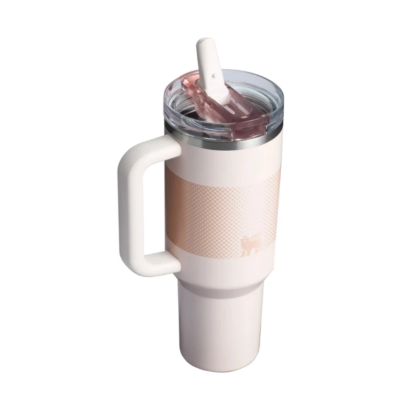 STANLEY Quencher ProTour Flip Straw Tumbler 1,18 l jasnoróżowy kubek termiczny ze słomką