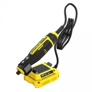 STANLEY SFMCE030B-XJ Mini Szlifierka 130W Narzędzie Obrotowe o Zmiennej Prędkości z 25 Akcesoriami i Elastycznym Wałkiem