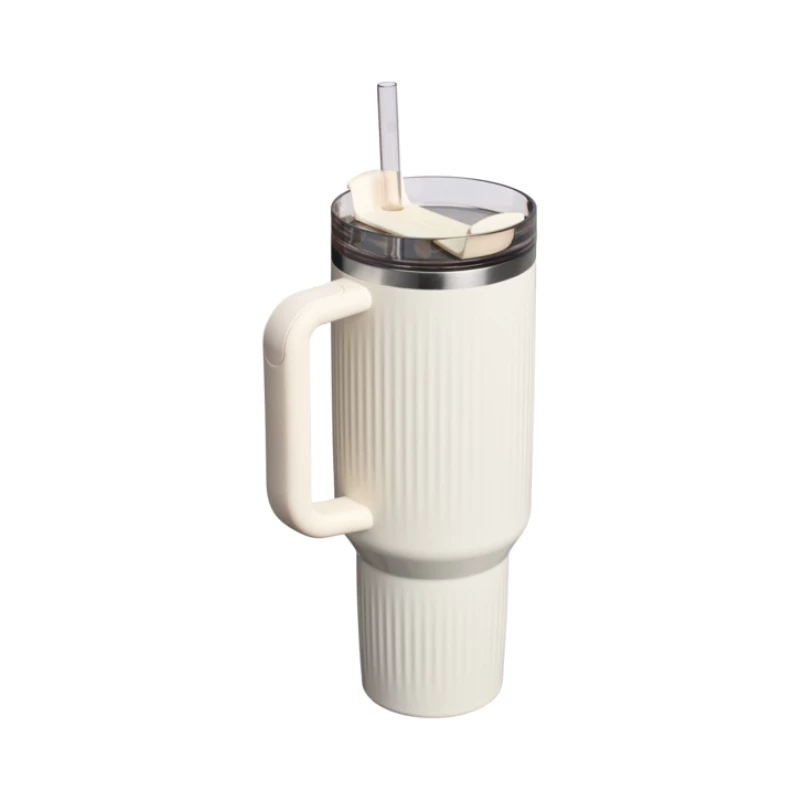 STANLEY The Quencher H2.0 Fluted Tumbler 1,18L Glossy Cream ze słomką