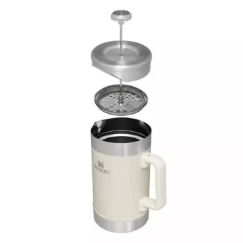 STANLEY The Stay-Hot French Press 1,4L Termos do Kawy w Kolorze Błyszczący Kremowy