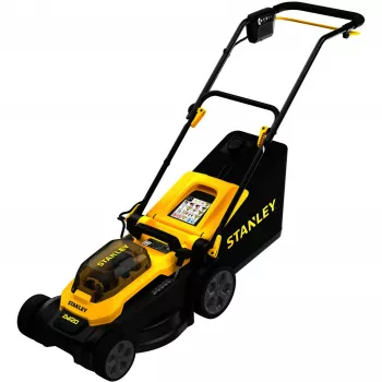 STANLEY V20 Akumulatorowa Kosiarka 36V (2x18V) Czarno-Żółta, 2x 4.0Ah Baterie Li-Ion