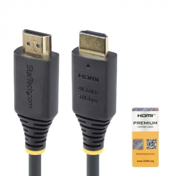 StarTech.com 1.5m (4.9ft) Premium Certified High Speed HDMI Cable, 4K60Hz, Black