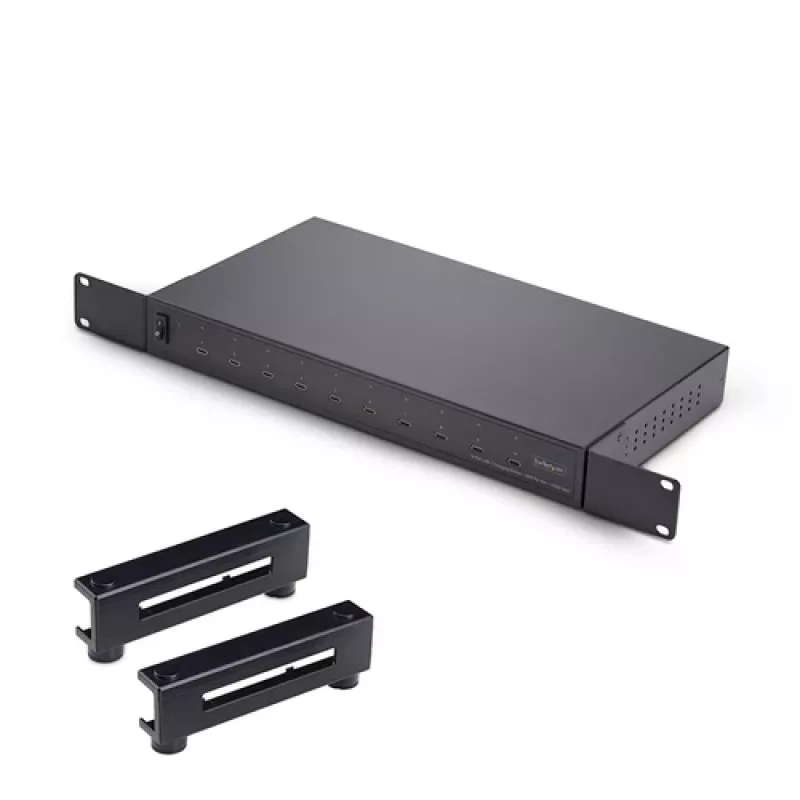 StarTech.com 10-portowa stacja ładująca USB-C – 60 W na port, 350 W łącznie, USB PD 3.0, zgodna z TAA, Desktop 10E-CHARGING-STATION