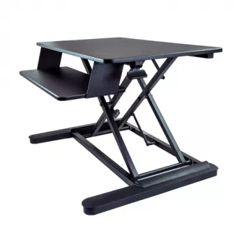 StarTech.com Konwerter biurka do pracy na stojąco z tacą na klawiaturę - powierzchnia 89 x 53 cm - ergonomiczny, regulowany podnośnik biurka - mieści 2 monitory - zmontowany - czarny - 30 inch (76,2 cm) - 56 cm - 12,7 kg - 2,3 kg - prostokątny