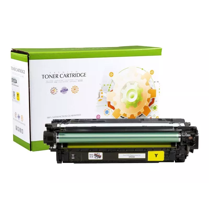 STATIC CONTROL STATIC Toner Cartridge Compatible with HP CF032A Yellow Remanufactured 12,500 Pages