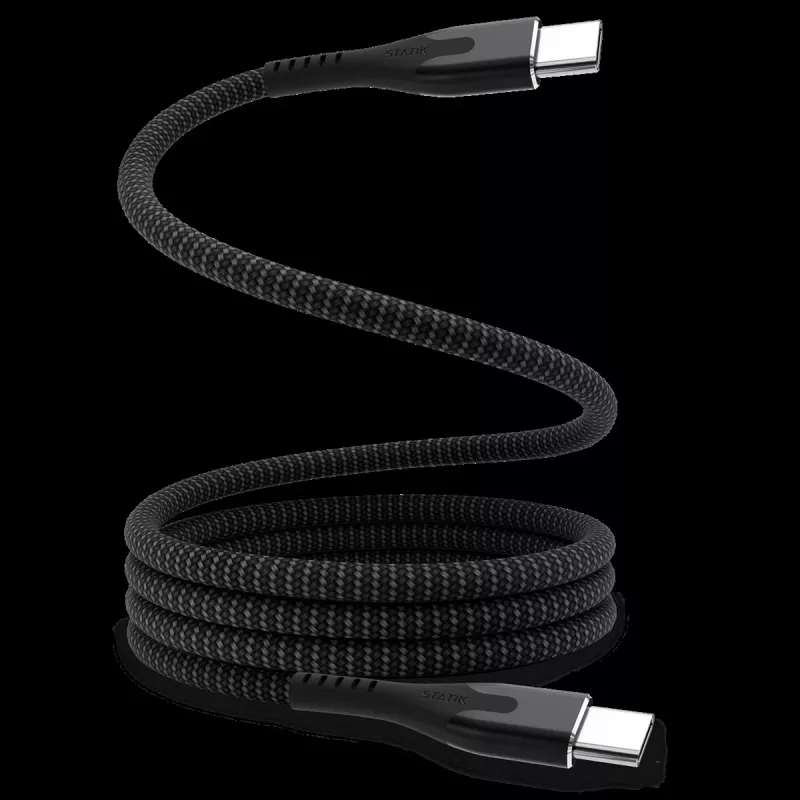 STATIK MagStack Pro Kabel magnetyczny USB-C na USB-C 1m Czarny