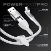 STATIK PowerPivot Pro Nylon Braided Cable, USB-C do USB-C, 1m, Biały
