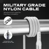 STATIK PowerPivot Pro Nylon Braided Cable, USB-C do USB-C, 1m, Biały