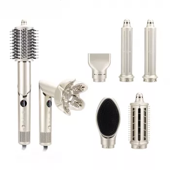 StayBeauty by Extralink M-17959L Składana 8-w-1 Szczotka do stylizacji na gorące powietrze z jonizacją, 1400W, 8 nasadek, zestaw do stylizacji