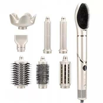 StayBeauty by Extralink M-17959L Składana 8-w-1 Szczotka do stylizacji na gorące powietrze z jonizacją, 1400W, 8 nasadek, zestaw do stylizacji