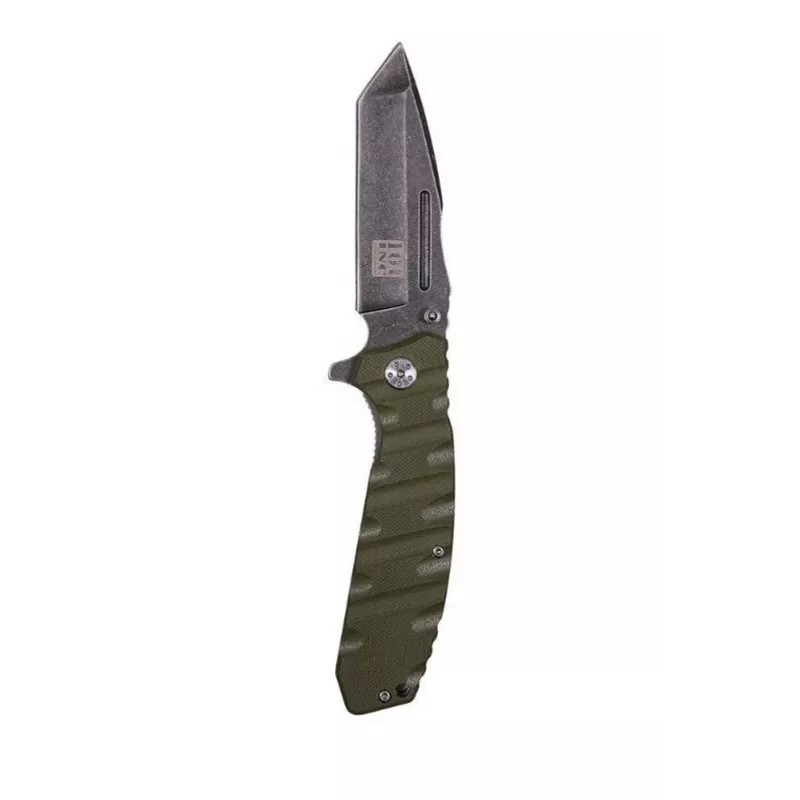 Stealth Stonewashed Tanto Folding Knife 101 INC Green