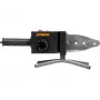 STHOR T78912 zgrzewarka do rur termoplastycznych 850W z 6 końcówkami 20-63mm, płyta pokryta PTFE, IPX4, walizka