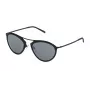 Okulary przeciwsłoneczne STING Unisex SST07552531X - Prostokątna czarna oprawka, szare soczewki poliwęglanowe, ochrona UV400, szerokość soczewki 52 mm