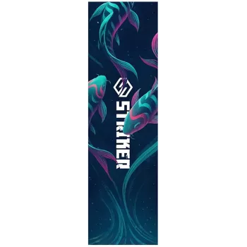 Striker Pro Griptape do hulajnogi Neon Fish – Węglik krzemu ścierny, 610x152mm, Taśma antypoślizgowa do hulajnogi wyczynowej
