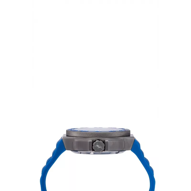 STRUMENTO MARINO SM129S-TTBNBL Męski Automatyczny Zegarek Nurkowy 46mm Niebieska Tarcza Pasek Silikonowy