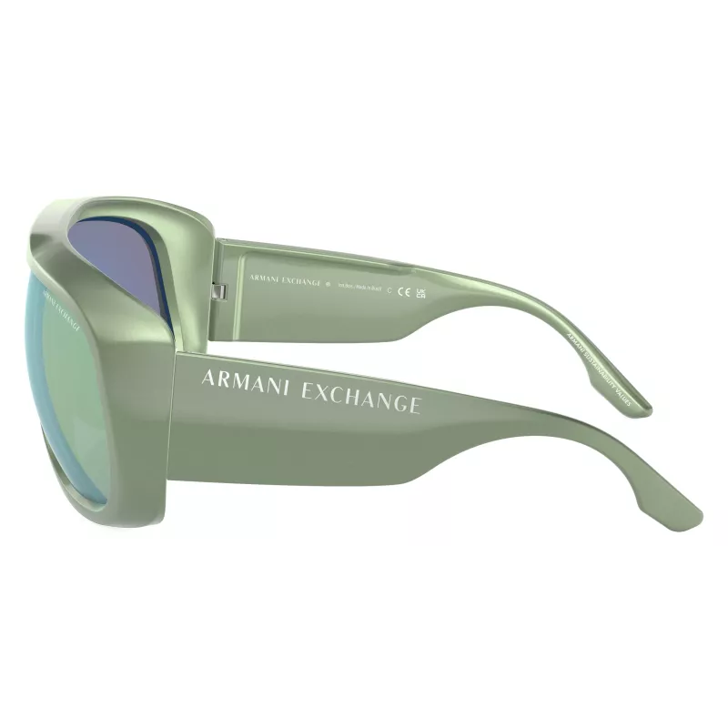 Okulary przeciwsłoneczne Armani Exchange Unisex AX4143SU83542 Prostokątne Pełna Oprawka Plastikowe Czarne Ciemnoszary 67mm