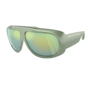 Okulary przeciwsłoneczne Armani Exchange Unisex AX4143SU83542 Prostokątne Pełna Oprawka Plastikowe Czarne Ciemnoszary 67mm