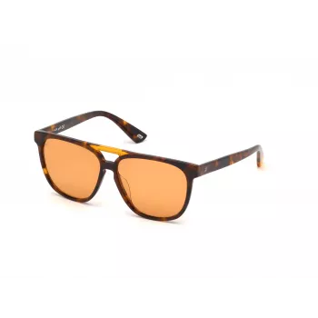 Okulary przeciwsłoneczne WEB EYEWEAR Unisex WE0263-5956J Kwadratowa oprawka Havana Acetate Zielone soczewki poliwęglanowe 59/13/145 mm UV400