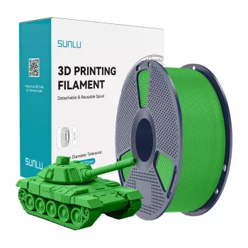SUNLU PLA+ High-Speed Filament do drukarek 3D, zielony, 1,75 mm, 1 kg