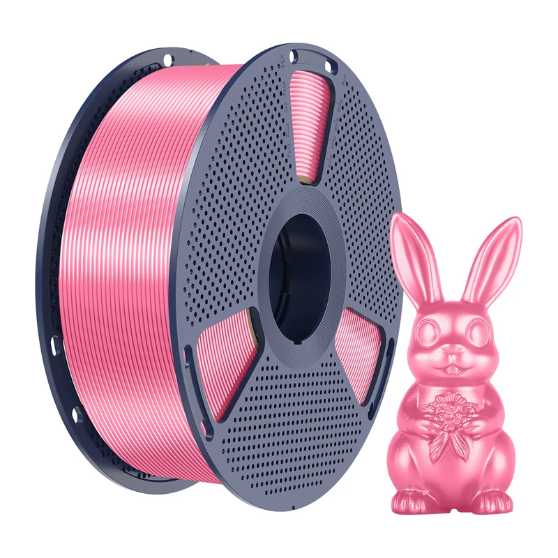 Sunlu PLA+ Silk Filament 1.75mm różowy 1kg – wykończenie wysoki połysk jedwab do drukarek 3D FDM