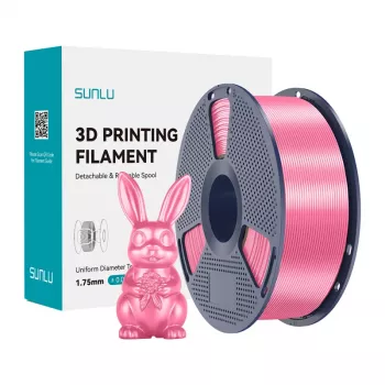 Sunlu PLA+ Silk Filament 1.75mm różowy 1kg – wykończenie wysoki połysk jedwab do drukarek 3D FDM