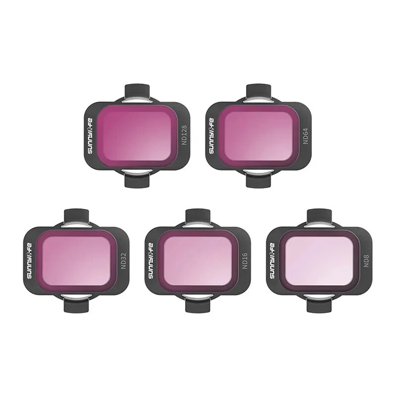 Zestaw filtrów ND SUNNYLIFE AT2-FI795 do DJI Avata 2 – 5 szt. (ND8, ND16, ND32, ND64, ND128)